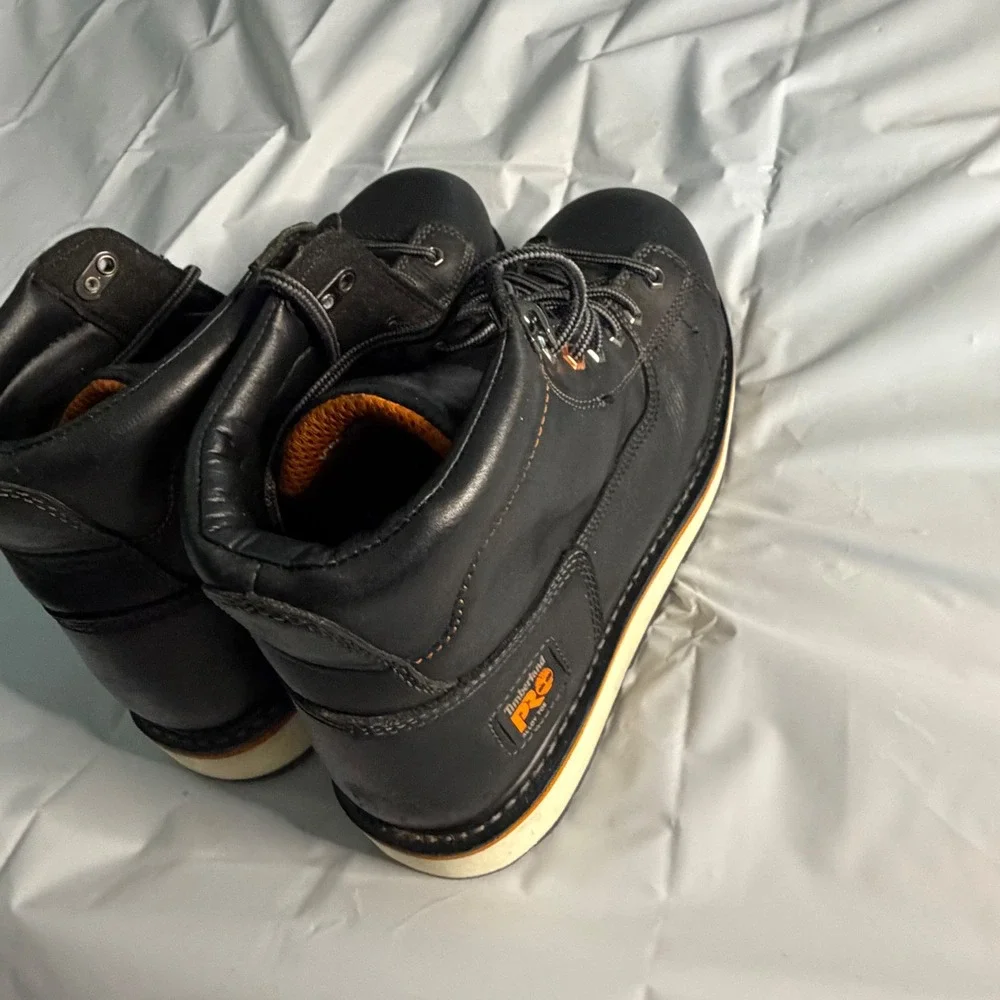 Timberland PRO Mens Gridworks A1B4K Alloy Safety Toe Work Boots 12 Black Leather